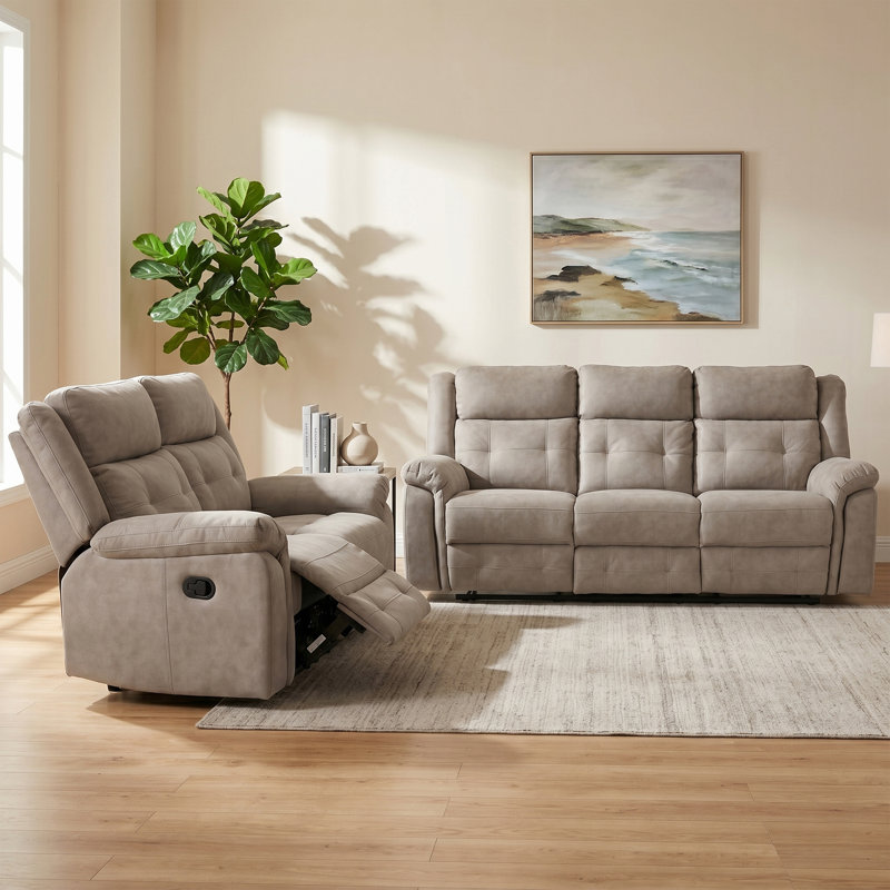 Bonachea 2 - Piece Living Room Set, Light Grey