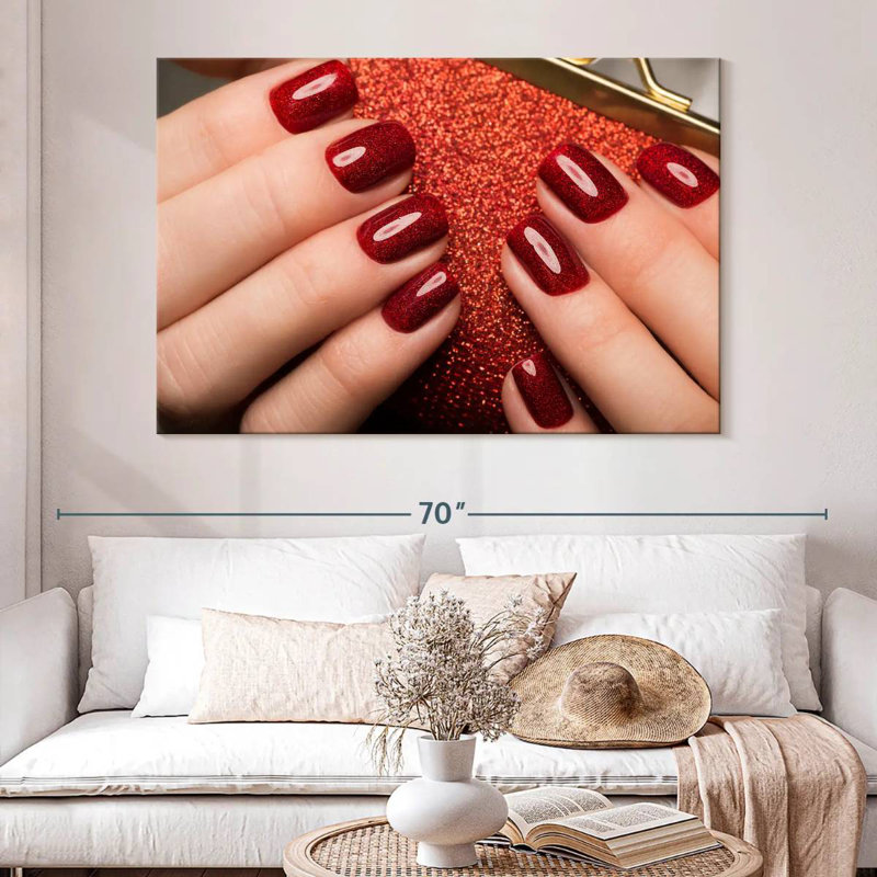 Shuttleworth Holiday Red Nails, 8" H x 12" W