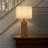  Farmhouse Traditional Natural Solid Wood Table Lamp With Beige Fabri Drum Shade For Bedroom Living Room-291000869
