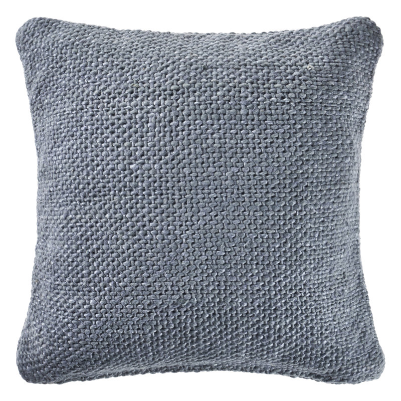 Frost Blue Woven Square Throw Pillow, 20" x 20"