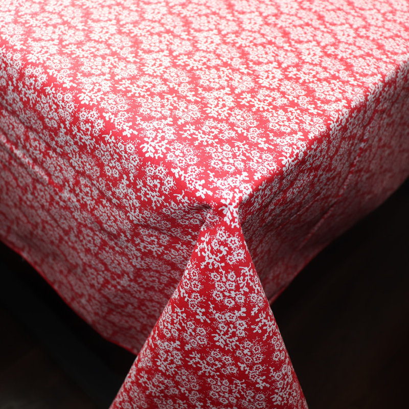 Nappes Botanic Flower, 120 po x 58 po, Rouge