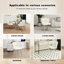 Chaise de salle à manger ergonomique en lin avec supports en métal, pour la cuisine de chambre à coucher, 2 structures modernes, 2-200053762-200054015