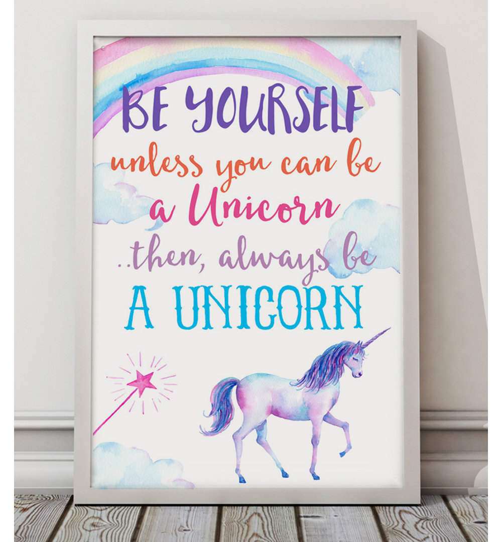 'Be Yourself' - Unframed Typography Print on Paper
