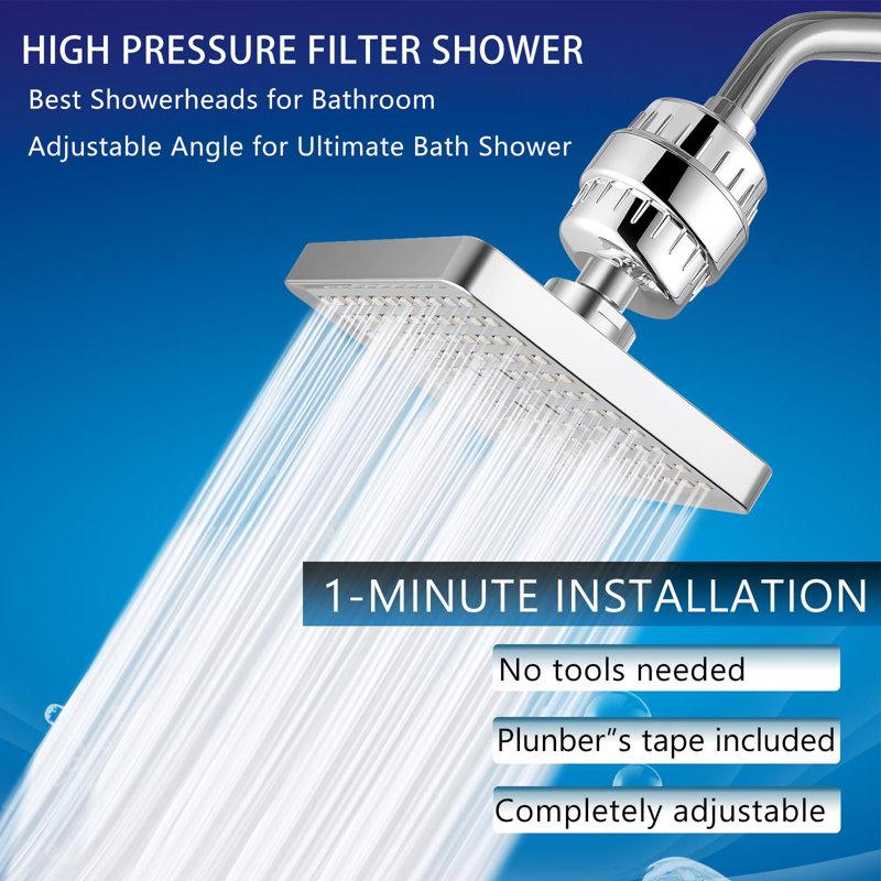High Pressure Filtered Shower Head (Chrome), ‎Chrome, 1.5 GPM