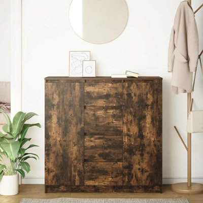 Sideboard With Drawers 100.5X35x98.5 Cm Engineered Wood