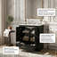 Meuble-lavabo autoportant 24 po avec lavabo en céramique, armoire en bois massif avec tablette réglable à 3 niveaux et portes à fermeture en douceur, 4 couleurs-838198507