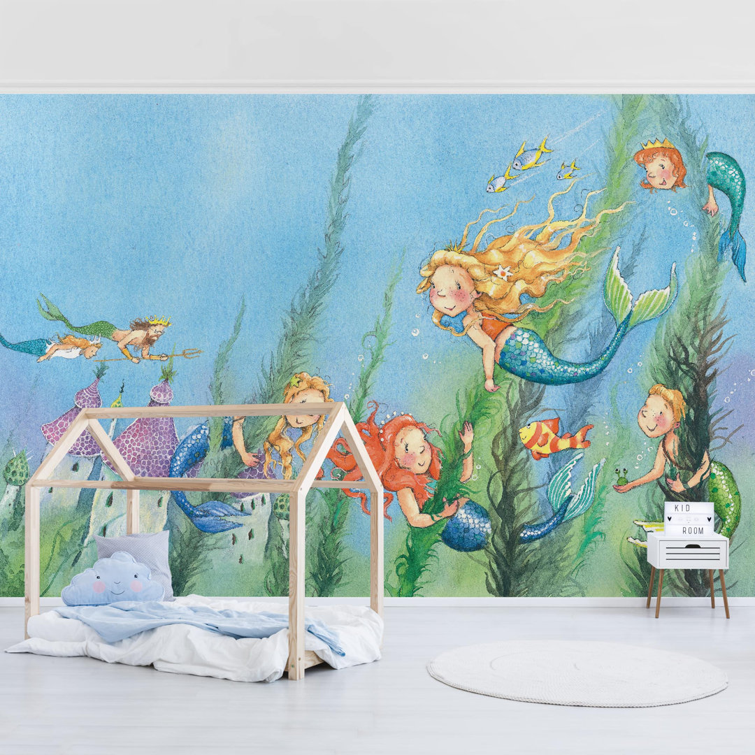 Strukturierte Tapete Matilda the Mermaid Princess 2,25 m x 336 cm