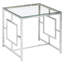 Redd Glass Top Sled End Table