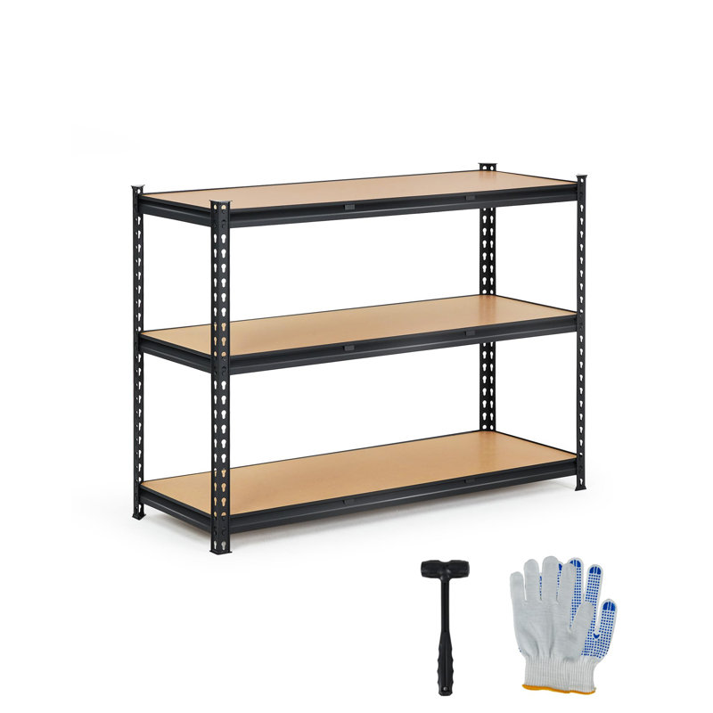 3-Tier Heavy Duty Garage Shelving Unit, Adjustable Metal Storage Rack, 1320 lbs Capacity Utility Shelf, 36x18x36 in