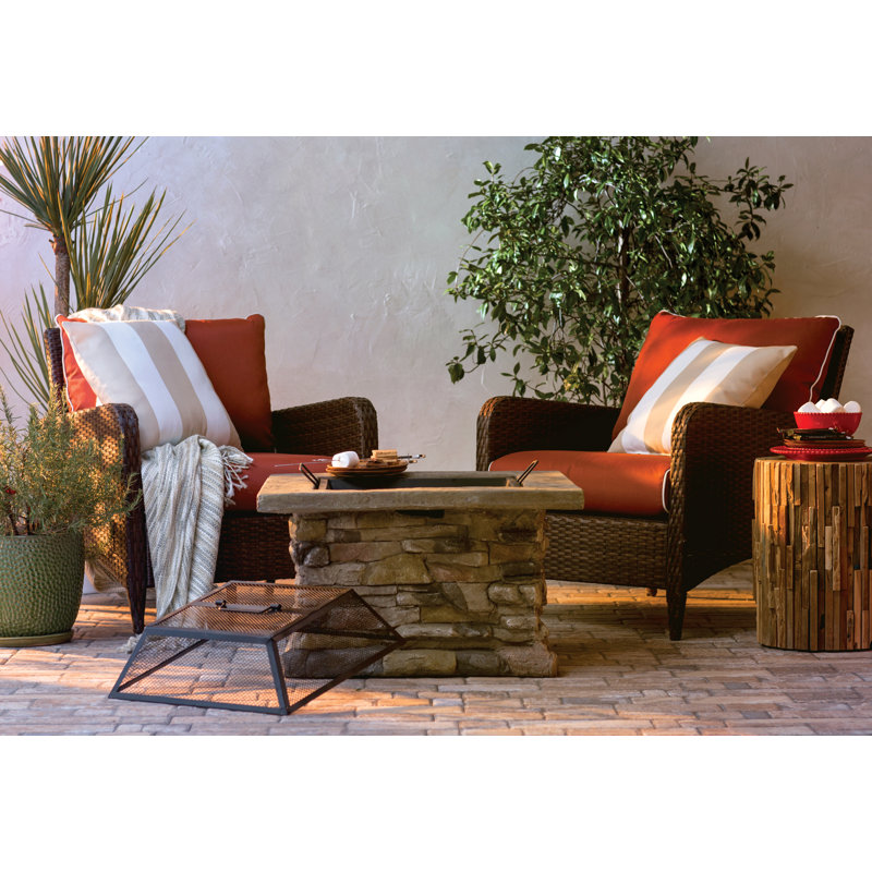 Fauteuil patio avec coussins Mosca, Sangria