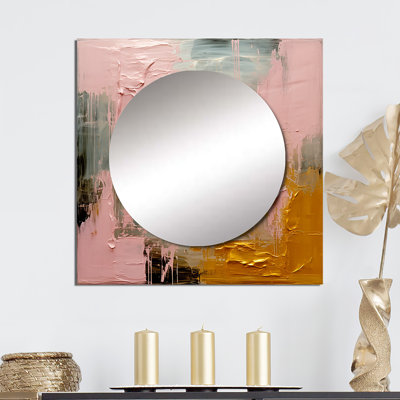 Kaniz - Miroir carré abstrait mural pour chambre à coucher