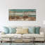 45 po, art mural planche de bois longues dunes de sable