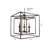 6-Light Brown Iron Double Square Pendant