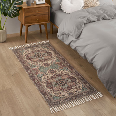 Jessica Simpson Machine Washable, Slip Resistant Accent and Runner Rugs with Fringe