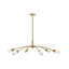 Atera 6 - Light Steel Dimmable Sputnik Modern Linear Chandelier-1187045868-1164041060