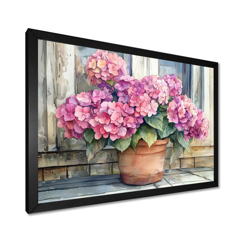 Johannsen - Floral Wall Art, Picture Framed Print, Black, 12" H x 20 W