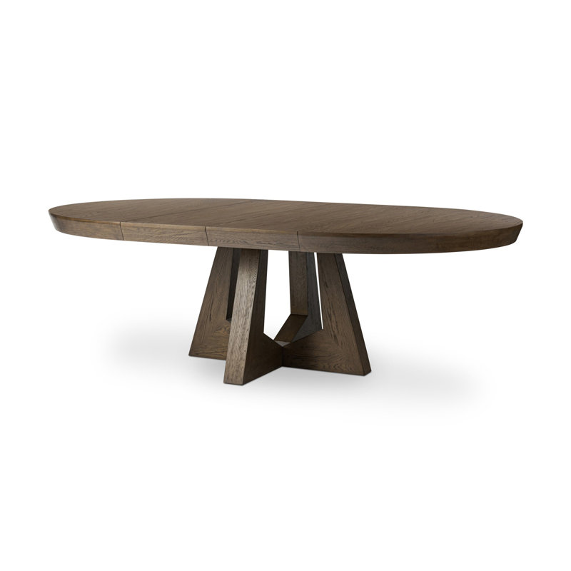 Zelda Round Extension Dining Table-Fawn Oak Veneer