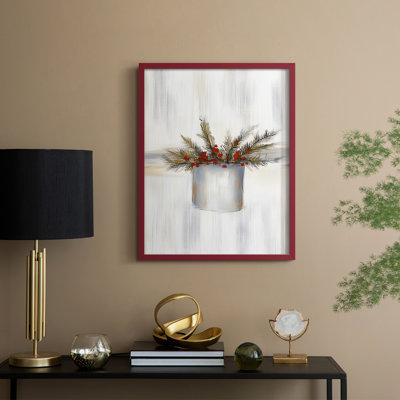 «Christmas Holiday Art CDXIV», reproduction d'art encadrée - bois massif