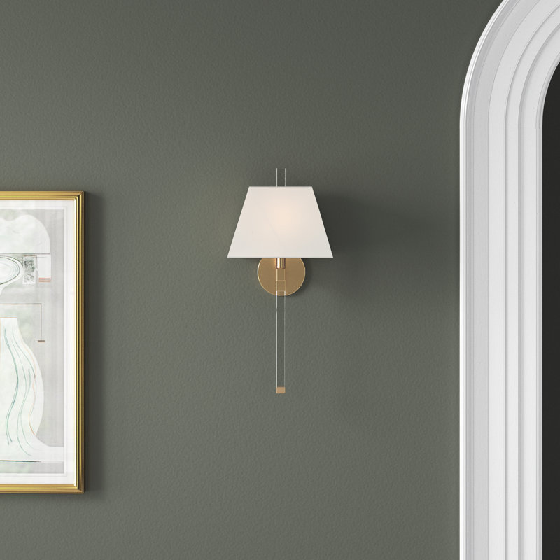 Omya Steel Armed Sconce, Aged Brass