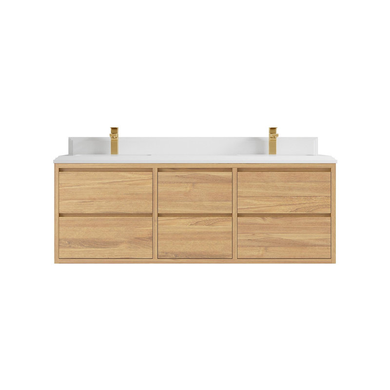 Ensemble de meuble-lavabo double 60 po Madison, Blanc
