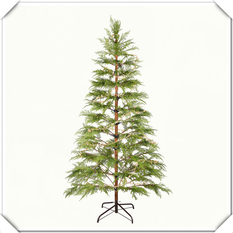Arbre de Noël artificiel avec lumières DEL et support en métal
