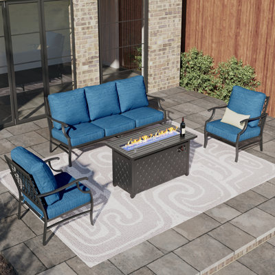 Asfand Outdoor Patio Conversation Furniture Set