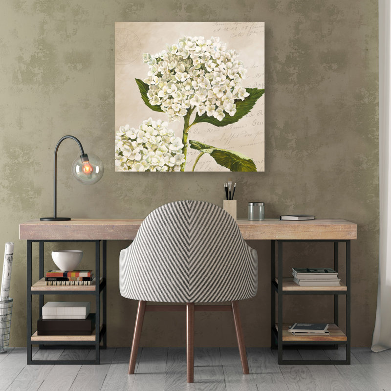Hydrangeas II (Neutre) by Remy Dellal - Wrapped Canvas Print, 70cm H x 70cm W x 4cm D