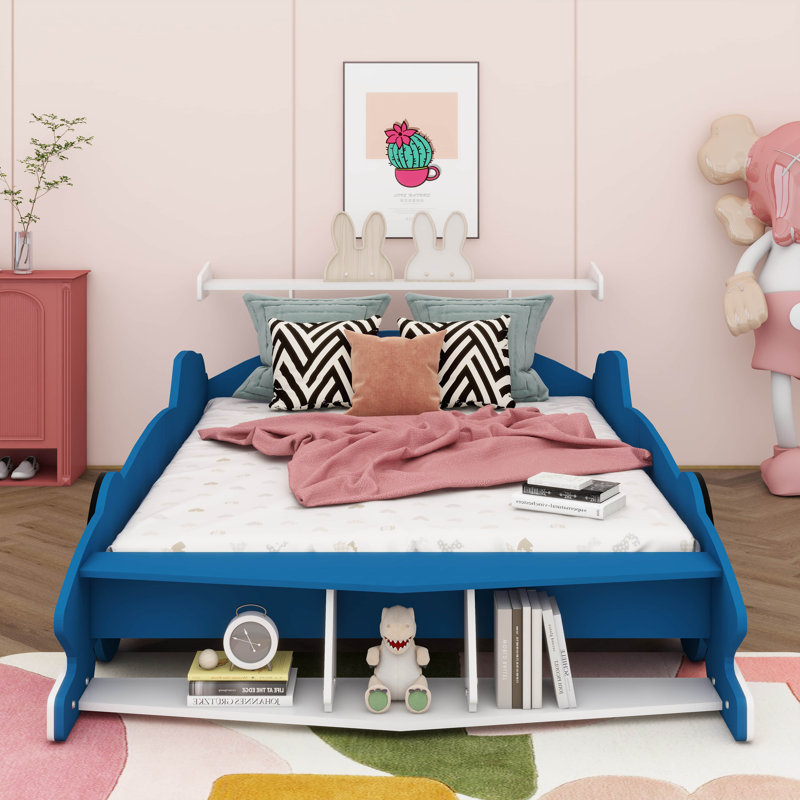 Lit plateforme sur roulettes Dynamic, Bleu