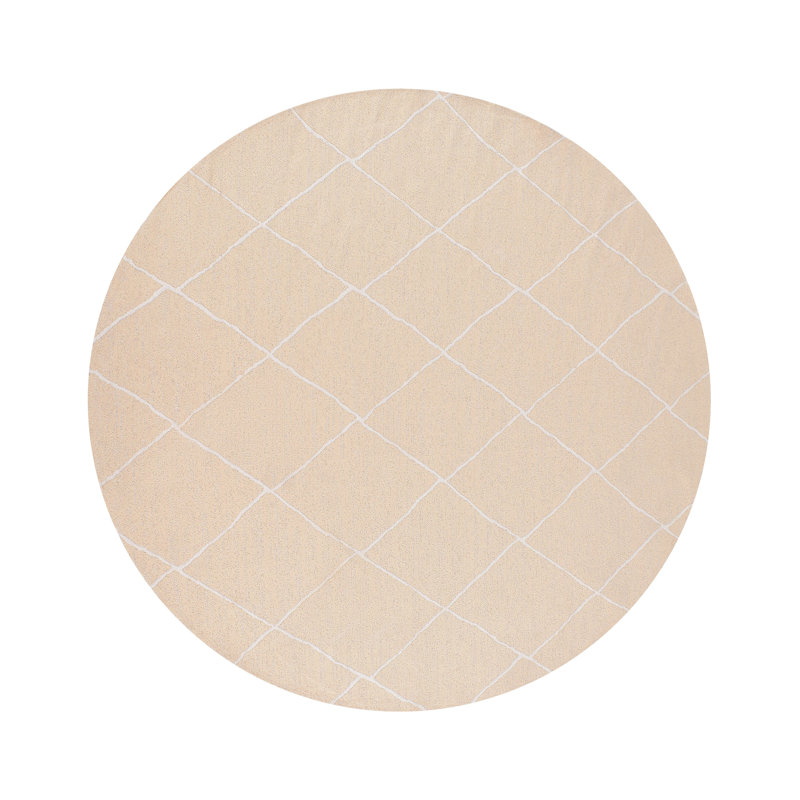 Outdoor Rug GWALIOR Beige, Round 160 cm