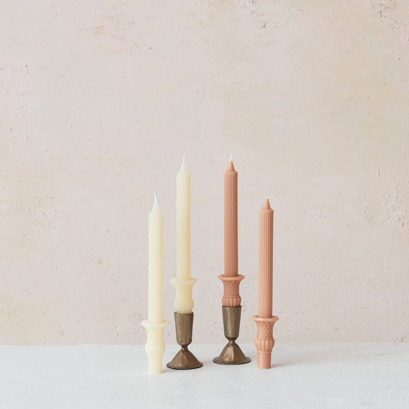 Unscented Taper Candle, Cream