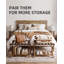 Porte-bagages, ensemble de 2, support pliable en bambou avec tablette de rangement pour chambre d'amis, chambre à coucher, hôtel, robuste (noyer)