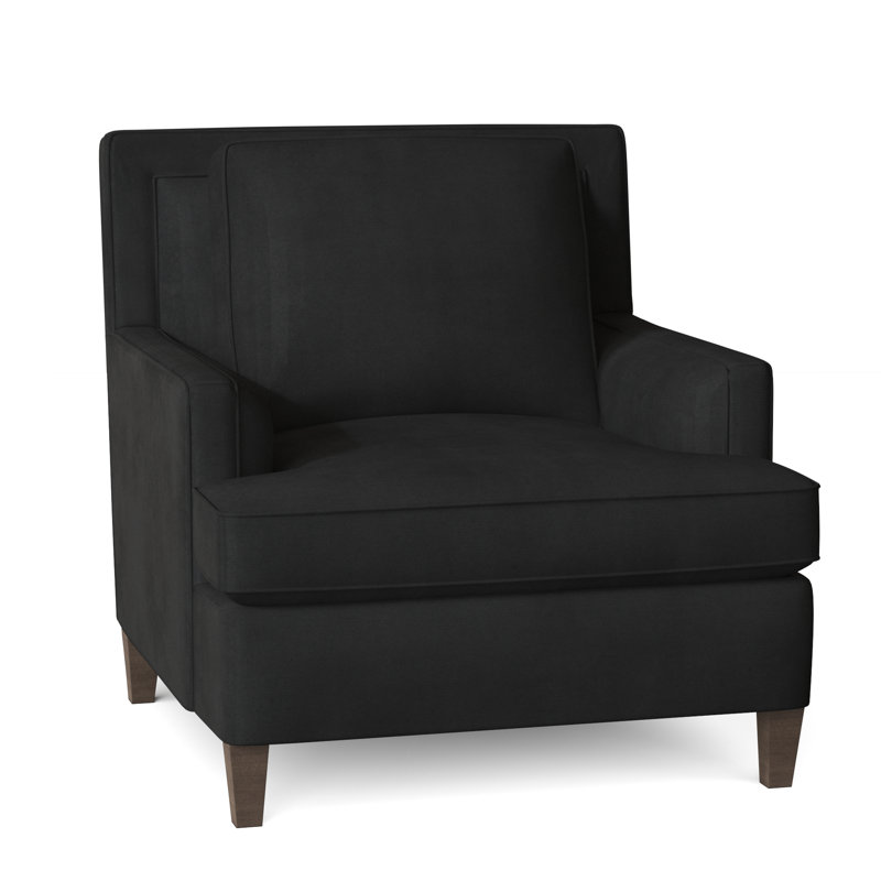 Addison 35" W Down Cushion Armchair, Akiko Graphite Performance 5534-011, Aged Gray