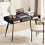 Bureau d'écriture Mid-Century avec ports USB et prise de courant Bureau d'écriture avec tiroirs, bureau d'ordinateur multifonctionnel noir-1156967507