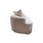 Canapé Anvy avec 3 coussins décoratifs, structure incurvée, velours côtelé beige 65 po-127849032