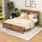  Wood Platform Bed Frame with Headboard-735910691-735910689