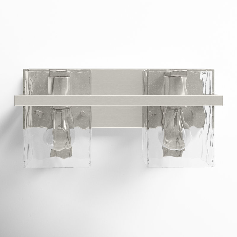 Éclairage pour meuble-lavabo Arene, Nickel brossé, 2 Lights, 7"H x 14.25"W x 5.5"D