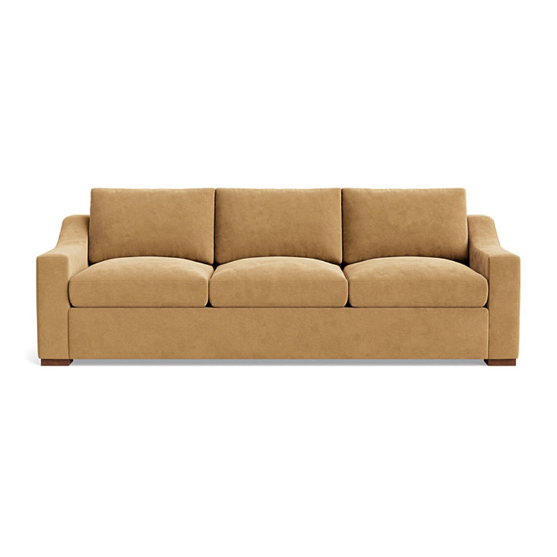 Lucca Sofa (95"), Performance Velvet - Nutmeg
