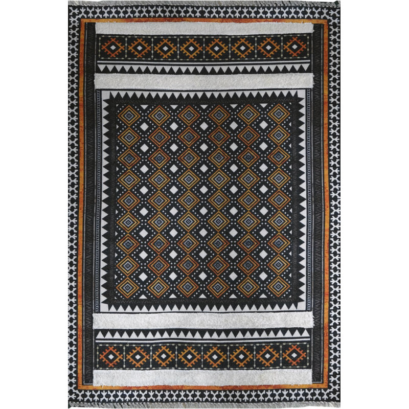Tapis intérieur / extérieur rectangulaire en coton Rustik, Rectangle 2 pi 7 po x 4 pi 11 po