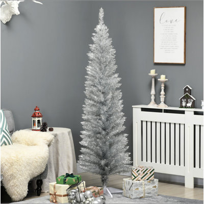 Arbre de Noël artificiel 6 pi avec arbre de Noël 6 pi avec 390 branches réalistes et support en plastique