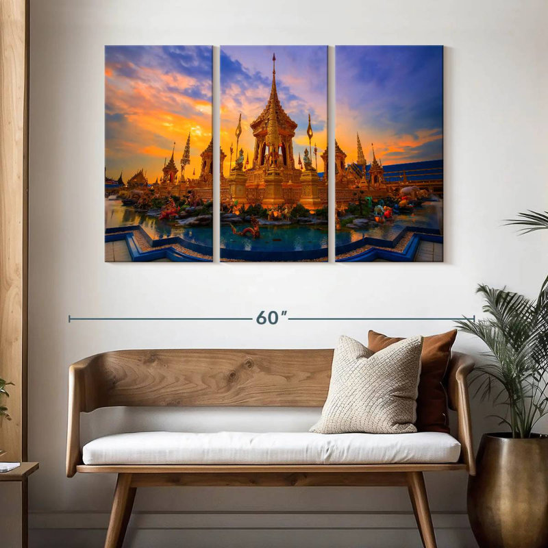 Lilie Golden Royal Crematorium Thailand, 32" H x 50" W