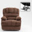 Fauteuil inclinable électrique en chenille de grande taille avec base relevable et fonction de massage chauffant-1407649418