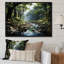 «Gentle River Through Country Charm Forest», art mural forêt fluviale-1395651176-1395651171