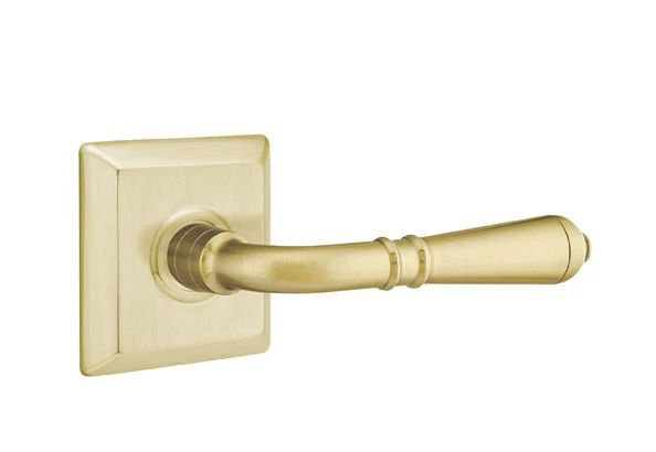 Privacy Door Lever, Satin Brass, Right