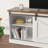 67-Inch  TV Stand With Sliding Barn Doors For Tvs Up To 75", Rustic Solid Wood Media Console