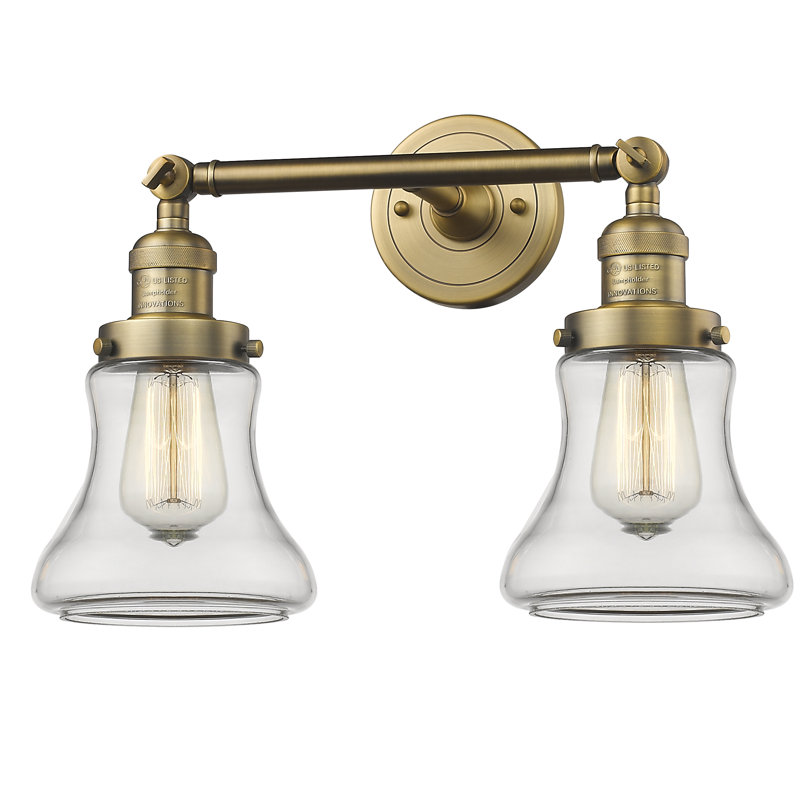 Edda 2 - Light Dimmable Vanity Light, Brushed Brass, Clear