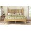 Lit plateforme double en bois pleine grandeur avec tête de lit en forme de gourde, lit plateforme de style rétro avec support à lattes en bois, naturel-1120499686