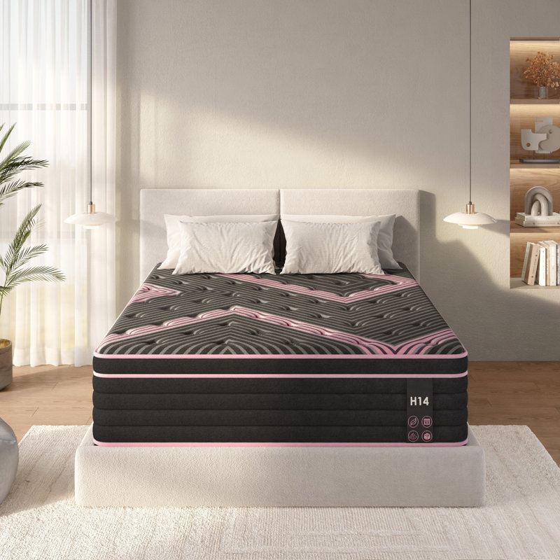 10"/12"/14" Hybrid Mattress, Individually Pocketed Innerspring, Medium Firm (Twin/Queen/King Sizes Available), 12", Queen