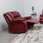 Fauteuil inclinable à bascule rembourré Élodie rouge