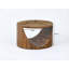Round Solid Mango Wood Coffee Table with Storage