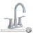 Brushed Nickel 4" Centerset Bathroom Sink Faucet with 2 Handles, Pop-Up Drain, and Swivel Spout